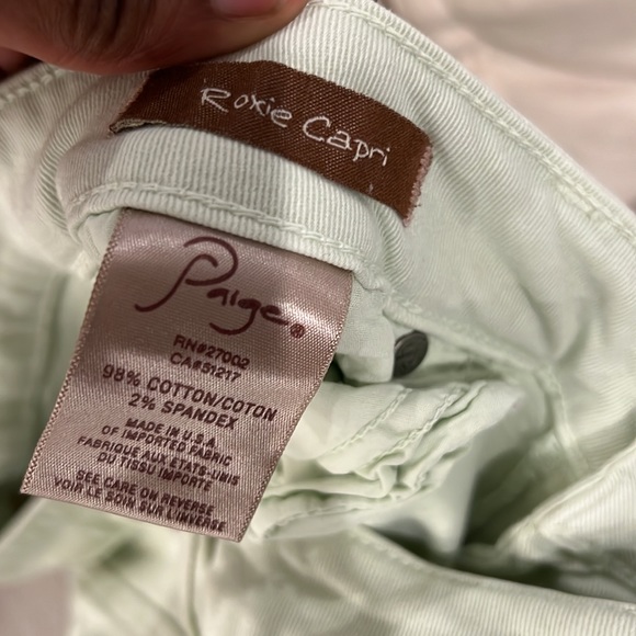 Paige Light Green pants size 29 - Picture 7 of 7